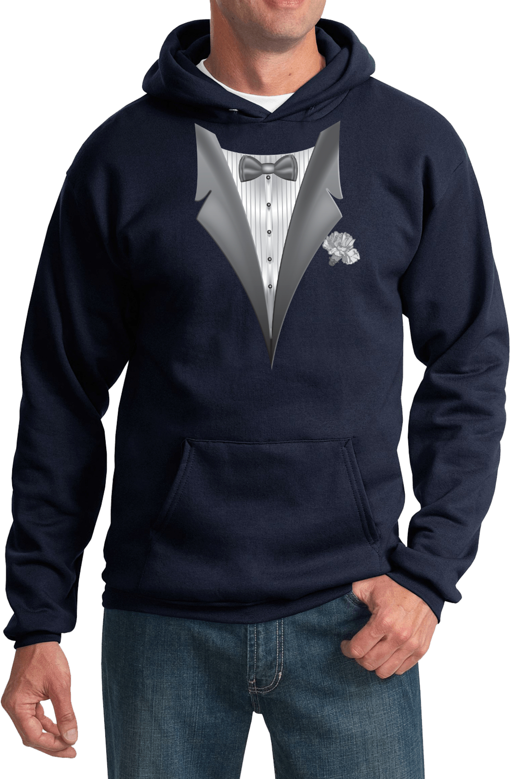 Buy Cool Shirts Tuxedo Hoodie White Flower Hooded Sweatshirt | eBay